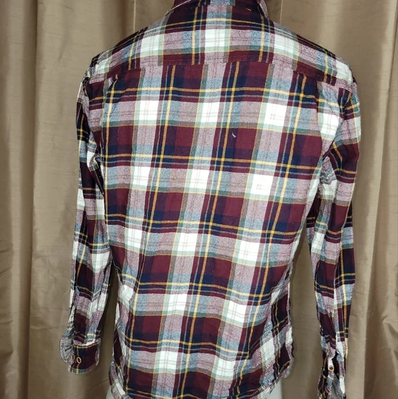 Orginal Weatherproof Vintage Men's Long Sleeve Flannel- Size: Large- Red / White - Picture 5 of 9